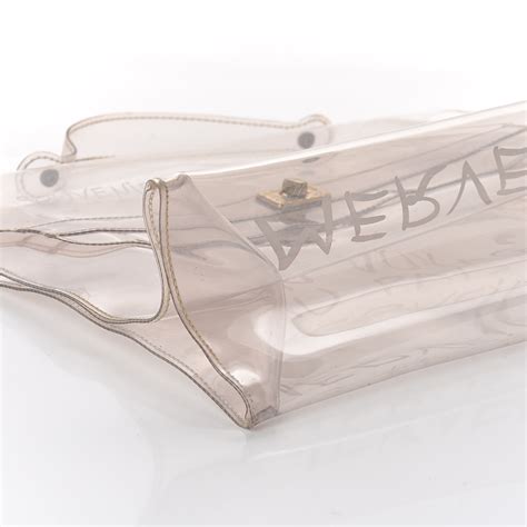 hermes vinyl souvenir de l'exposition kelly transparent|hermes kelly desordre bag.